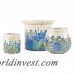 Rosecliff Heights Cool Waters 3 Piece Glass Hurricane Set ROHE4137